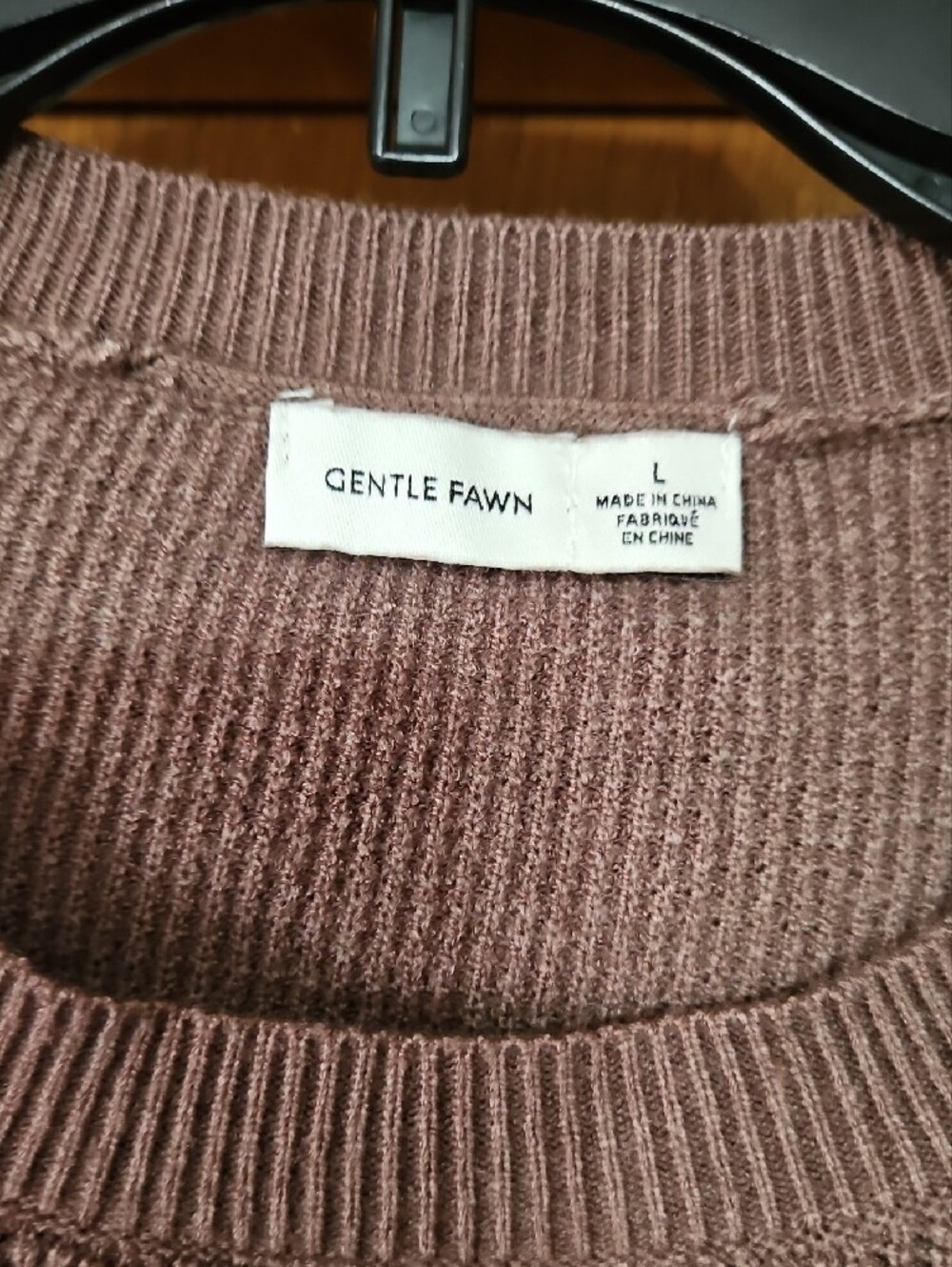 Gentle Fawn Soft Waffle Knit Crewneck Sweater Womens Large